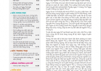 BẢN TIN THÚ Y CẬP NHẬT - SỐ 3 - 09/2020